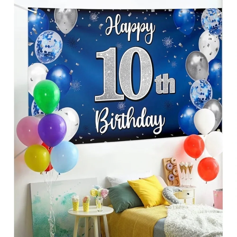 Happy 10th Birthday Banner 4' x 8'